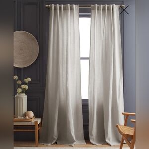 NWOT! Quince Tex. Linen Cloud Filtering Curtains Set Of 2 Panels! 48"x 96" (Y66)